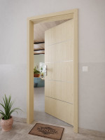 CloseUp-Milieuansicht von GARANT Wohnungseingangstür Corona 830 Natura Ahorn CePaL