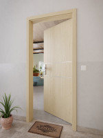 CloseUp-Milieuansicht von GARANT Wohnungseingangstür Corona 832 Natura Ahorn CePaL