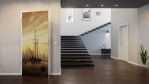 Milieubild 3 von Caspar David Friedrich Reproduktion Ansicht eines Hafens