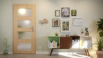 Front-Milieuansicht von GARANT Wohnungseingangstür Authentic Achat GCK08 mit Lichtausschnitt LA-11