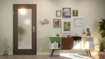 Front-Milieuansicht von GARANT Wohnungseingangstür 10622-60 Ebony CePaL mit Lichtausschnitt LA-2