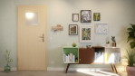 Front-Milieuansicht von GARANT Wohnungseingangstür Authentic Sand GCK08 mit Lichtausschnitt LA-9