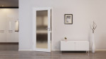 Front-Milieuansicht von Weiß ähnlich RAL 9016 LA 27 Mattlack Basic Innentür - Huga