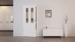 Front-Milieubild von Kontura 4 LA Sprosse 1/3 ClassicLine Weißlack Innentür - Hörmann