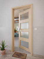 CloseUp-Milieuansicht von GARANT Wohnungseingangstür Authentic Achat GCK08 mit Lichtausschnitt LA-11
