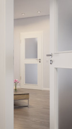 CloseUp-Milieuansicht von Reinweiß RAL 9010 LA 12 ProLine Lack Innentür - Hörmann