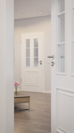 CloseUp-Milieuansicht von Georgia 3 LA Sprosse 1/3 ClassicLine Weißlack Innentür - Hörmann