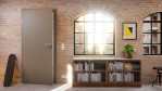 Detail-Milieuansicht von Hygge Grau RAL 7037 Mattlack Basic Innentür - Huga