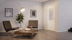 Detail-Milieuansicht von Kontura 2 LA Lugano ClassicLine Weißlack Innentür - Hörmann