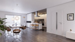 Main-Milieuansicht von HÖRMANN Innentür Pure 1 Eiche Weiß Duradecor DesignLine mit Lichtausschnitt mittig