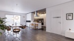 Main-Milieuansicht von HÖRMANN Innentür Pure 1 Eiche Weiß Duradecor DesignLine mit Lichtausschnitt quer