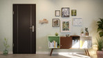 Frontansicht von GARANT Wohnungseingangstür Aura 851 Matt RAL 9005 G-TEC