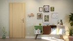 Front-Milieuansicht von GARANT Wohnungseingangstür Corona 851 Natura Ahorn CePaL