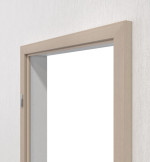 Detail-Ansicht von TEUTO Blendrahmen für Wohnungseingangstüren Authentic Akazie CPL mit runder Kante
