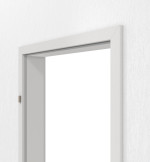 Detailansicht von GARANT Zarge für Feuchtraumtüren 0160-60 Silver Grey Resopal mit eckiger Kante