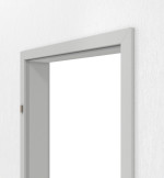 Detailansicht von GARANT Zarge für Feuchtraumtüren D92-60 Dove Grey Resopal mit eckiger Kante