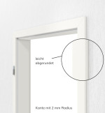 Bild 2 Arctic Weiß RAL 9016 WestaLack Zarge (eckig 2 mm Radius) für Wohnungstür - Westag