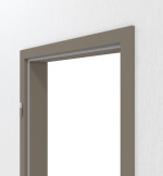 Detailansicht von Zarge Taupe RAL 7048 Mattlack mit runder Kante - Hörmann
