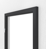 Detailansicht von GARANT Blendrahmen Matt RAL 9005 G-TEC mit runder Kante