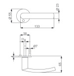 Technische Zeichnung Katy-R Flat