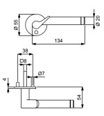 Technische Zeichnung Elena-R Flat Südmetall