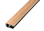 Ansicht von PROVARIOclip Uni Abschlussprofil Aluminium 7-18mm Dekorfolie Eiche natur 100cm - Proline