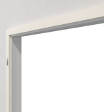 Detailansicht von Blendrahmen Glatt Premium Weißlack RAL 9010 für Doppelflügeltüren