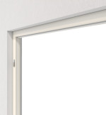 Perspektive in der Wand von Blockrahmen für Doppelflügeltüren Weiß RAL 9010 CPL - Interio