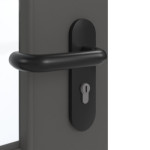 Detailansicht der Oberfläche von GARANT Brandschutztür T30 Ebony 10622-60 CePaL mit Lichtausschnitt LA-6