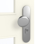 Detailansicht der Oberfläche von GARANT Wohnungseingangstür 9417-60 Snow White CePaL mit Lichtausschnitt LA-11