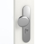 Detailansicht der Oberfläche von GARANT Wohnungseingangstür Authentic Bianco GCK08 mit Lichtausschnitt LA-2