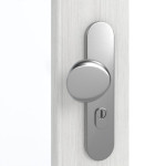 Detailansicht der Oberfläche von GARANT Wohnungseingangstür Authentic Grigio GCK08 mit Lichtausschnitt LA-2
