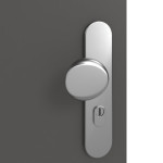 Detailansicht der Oberfläche von GARANT Wohnungseingangstür 10622-60 Ebony CePaL mit Lichtausschnitt LA-4 bandseitig