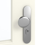 Detailansicht der Oberfläche von GARANT Wohnungseingangstür 9417-60 Snow White CePaL mit Lichtausschnitt LA-6