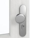 Detailansicht der Oberfläche von GARANT Wohnungseingangstür Authentic Grigio GCK08 mit Lichtausschnitt LA-6