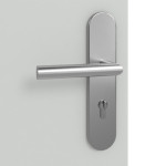 Detailansicht der Oberfläche von Groove 23 ProLine Lack Grau RAL 7035 Wohnungseingangstür - Hörmann