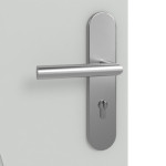 Detailansicht der Oberfläche von Groove 53 ProLine Lack Grau RAL 7035 Wohnungseingangstür - Hörmann