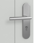 Detailansicht der Oberfläche von Groove 54 ProLine Lack Grau RAL 7035 Wohnungseingangstür - Hörmann
