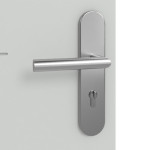 Detailansicht der Oberfläche von Groove 56 ProLine Lack Grau RAL 7035 Wohnungseingangstür - Hörmann