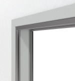 Detailansicht in RAL 7035 von Stahl-Fensterzarge Profil 21121 für Ständerwerk beidseitig verglast - Hörmann