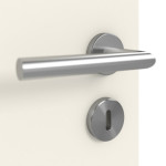 Detailansicht der Oberfläche von Weiß ähnlich RAL 9010 LA 6 Raute Basic Lack Doppelflügeltür inkl. Zarge - Huga