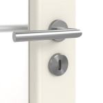Detailansicht der Oberfläche von Carolina 5 LA 3 Sprosse 2/4 ClassicLine Weißlack Doppelflügeltür inkl. Zarge - Hörmann