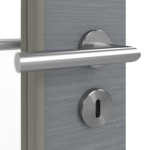 Detailansicht der Oberfläche von Doppelflügeltür LA 8 Schiefer Staubgrau ProLine inkl. Zarge - Hörmann