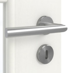 Detailansicht der Oberfläche von GARANT Doppelflügeltür inkl. Zarge Authentic Bianco GCK08 mit Lichtausschnitt LA-DIN Sprosse SP1