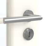 Detailansicht der Oberfläche von GARANT Doppelflügeltür inkl. Zarge W1000ST3 Premium Weiß GHK08 mit Lichtausschnitt LA-2 Sprosse SP0