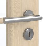 Detailansicht der Oberfläche von GARANT Doppelflügeltür inkl. Zarge Authentic Sand CPL mit Lichtausschnitt LA-2 Sprosse SP10