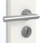 Detailansicht der Oberfläche von GARANT Doppelflügeltür inkl. Zarge Authentic Bianco GCK08 mit Lichtausschnitt LA-2 Sprosse SP2