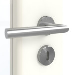 Detailansicht der Oberfläche von GARANT Doppelflügeltür inkl. Zarge W1000ST3 Premium Weiß GHK08 mit Lichtausschnitt LA-2 Sprosse SP4