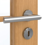 Detailansicht der Oberfläche von GARANT Doppelflügeltür inkl. Zarge Eiche Premium GCK08 mit Lichtausschnitt LA-3 Sprosse SP0