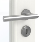 Detailansicht der Oberfläche von GARANT Doppelflügeltür inkl. Zarge Authentic Bianco GCK08 mit Lichtausschnitt LA-3 Sprosse SP2